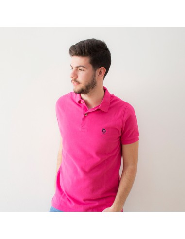 Polo hombre manga corta rosa.