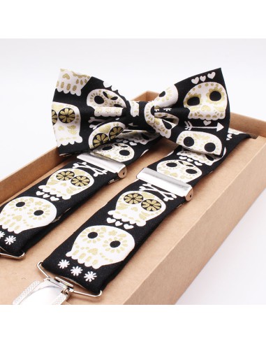 Tirantes  Calaveras Mexicanas Negro