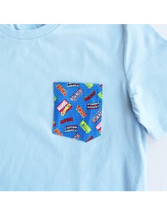 CAMISETA AZUL SUPER HÉROES 2