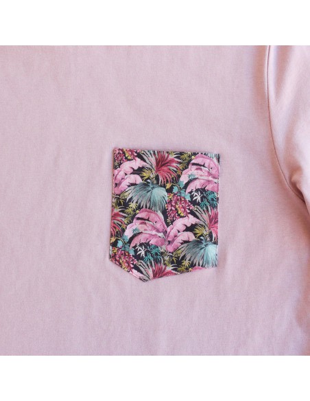 CAMISETA LILA PALMERAS