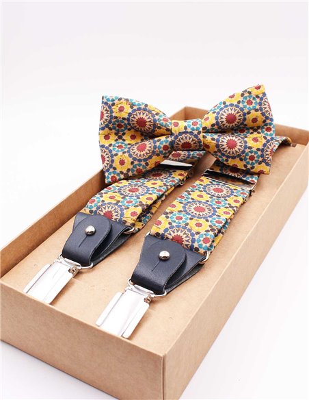 Conjunto Tirantes y Pajarita  Corcho Chiado Conjunto Tirantes y Pajarita  Corcho Chiado