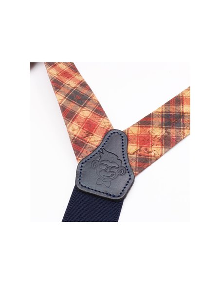 Conjunto Tirantes y Pajarita  Corcho Cuadros Conjunto Tirantes y Pajarita  Corcho Cuadros