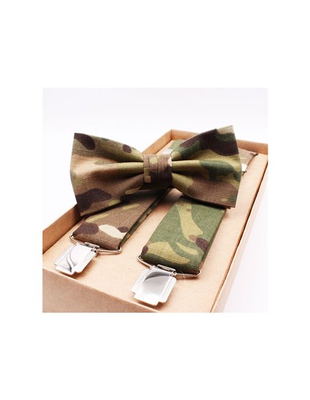 Conjunto Tirantes y Pajarita  Camuflaje