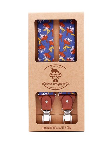 Conjunto Tirantes y Pajarita  Flor de Otoño