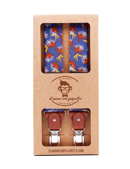 Conjunto Tirantes y Pajarita  Flor de Otoño