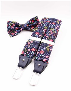 Conjunto Tirantes y Pajarita  Crisantemo