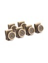 Juego 6 Botones para tirantes Bronce