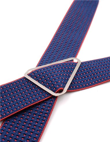 Tirantes Topitos Relieve Azul Burdeos Y