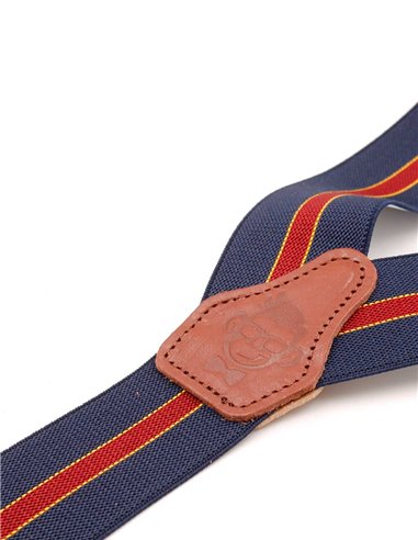 Tirantes Azules raya granate