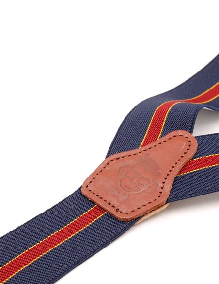 Tirantes Azules raya granate