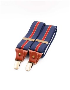 Tirantes Azules raya granate