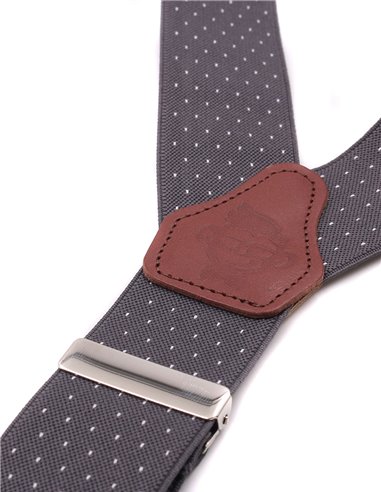 Tirantes Gris Mini Lunares Blancos X/Y