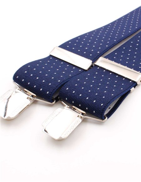 Tirantes Azul Marino Mini Lunares Blancos X/Y