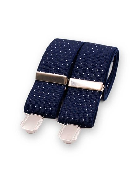 Tirantes Azul Marino Mini Lunares Blancos X/Y