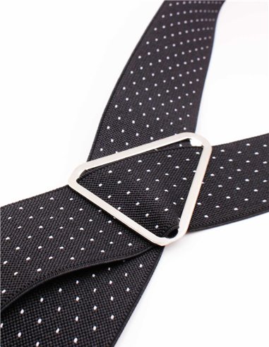 Tirantes Negro Mini lunares blancos X/Y