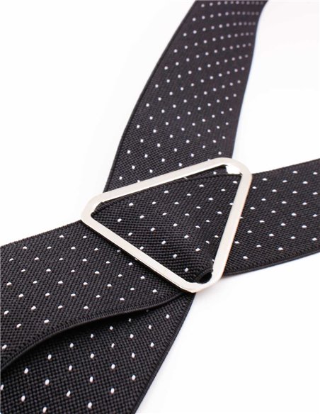 Tirantes Negro Mini lunares blancos X/Y