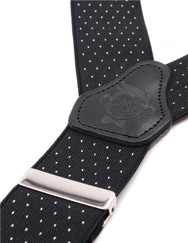 Tirantes Negro Mini lunares blancos X/Y