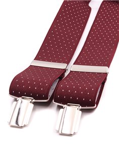 Tirantes Burdeos Mini lunares blancos X/Y 2