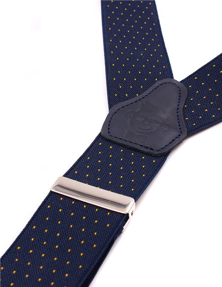 Tirantes color Azul Marino lunares Amarillos X/Y