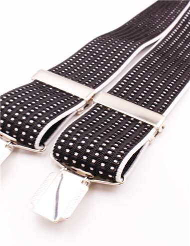 Tirantes Negro micro lunares relieve X/Y