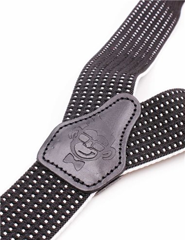 Tirantes Negro micro lunares relieve X/Y