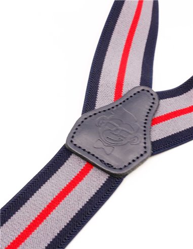 Tirantes Raya Gris-Rojo X/Y