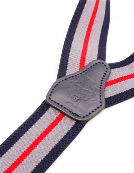 Tirantes Raya Gris-Rojo X/Y