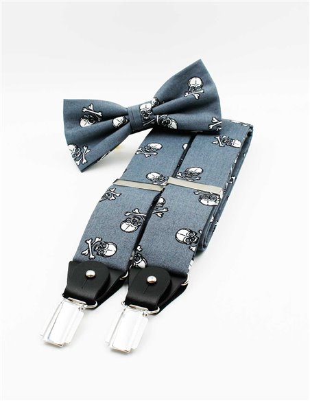 Tirantes Calavera Gris Tirantes Calavera Gris