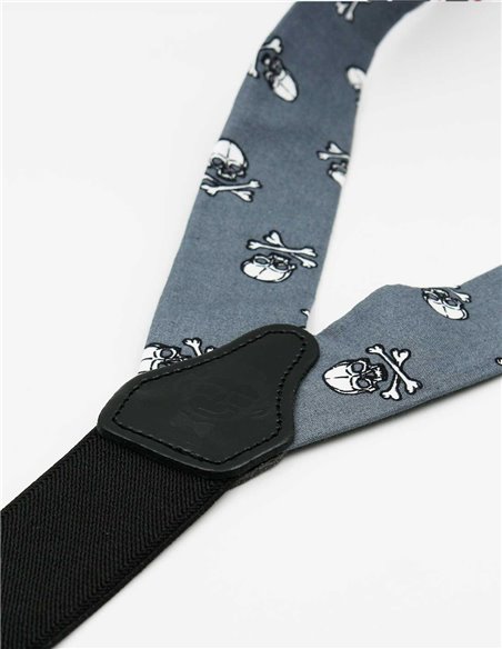 Tirantes Calavera Gris Tirantes Calavera Gris