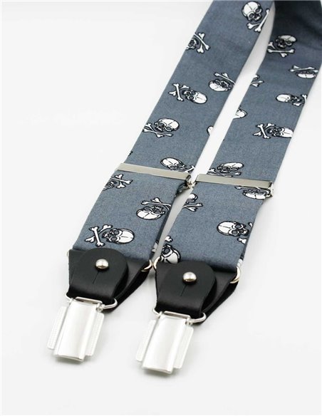 Tirantes Calavera Gris Tirantes Calavera Gris