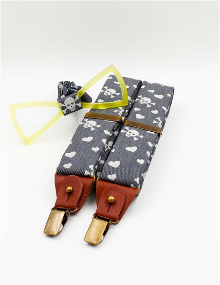 Conjunto Tirantes y Pajarita denim Poli