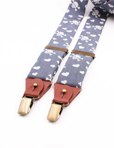 Conjunto Tirantes y Pajarita denim Poli