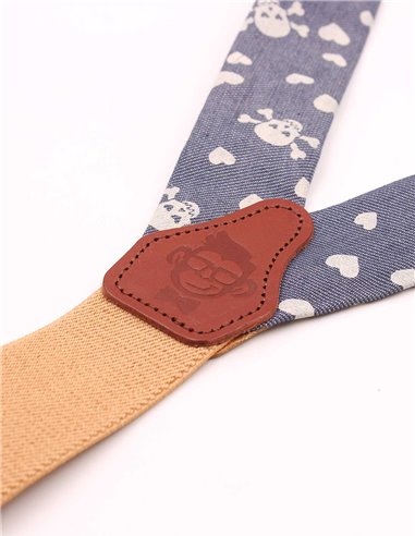 Conjunto Tirantes y Pajarita denim Poli