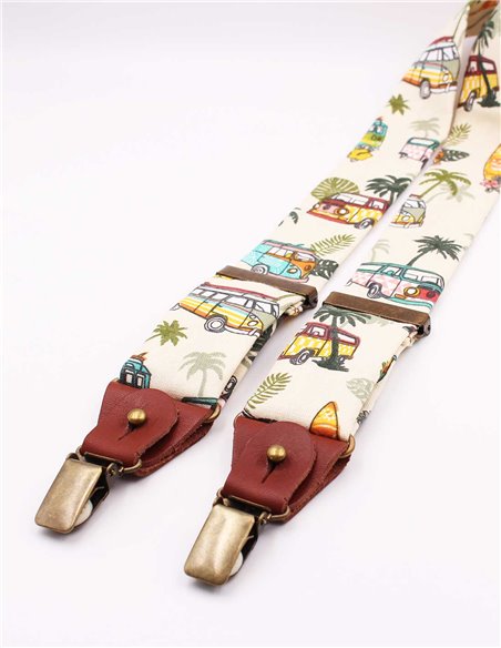 Conjunto Tirantes y Pajarita California Beige