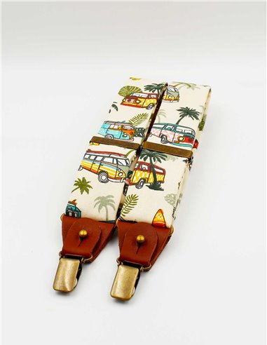 Conjunto Tirantes y Pajarita California Beige