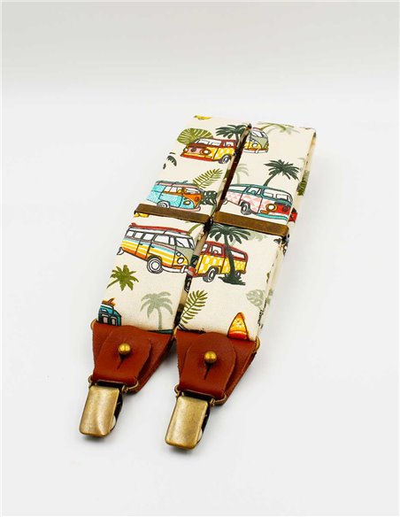 Conjunto Tirantes y Pajarita California Beige