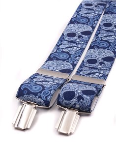 Tirantes Calaveras Cachemir azul X/Y 2