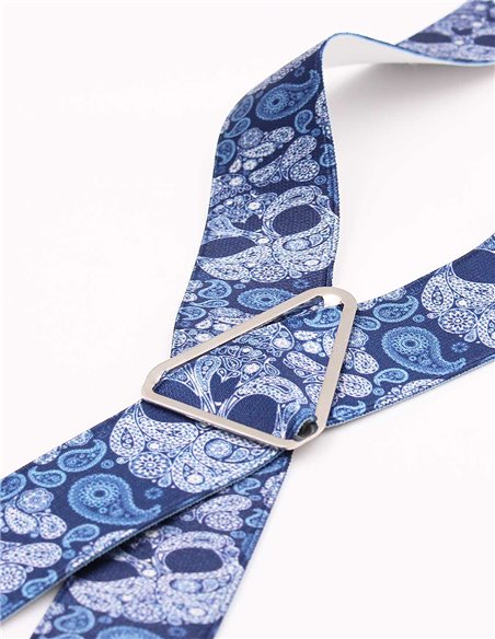 Tirantes Calaveras Cachemir azul X/Y Tirantes Calaveras Cachemir azul X/Y