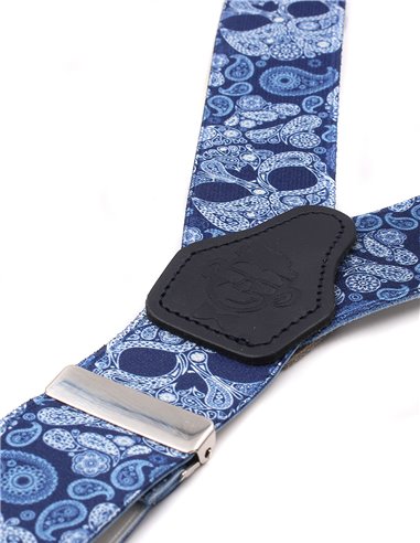 Tirantes Calaveras Cachemir azul X/Y