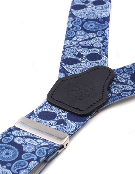 Tirantes Calaveras Cachemir azul X/Y