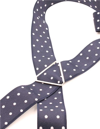 Tirantes Azul marino Lunares  Blancos X/Y