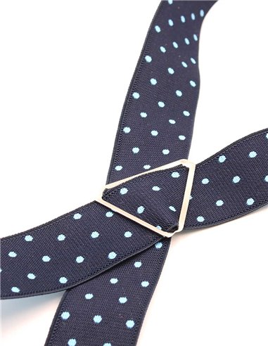 Tirantes Azul marino lunares celestes X/Y