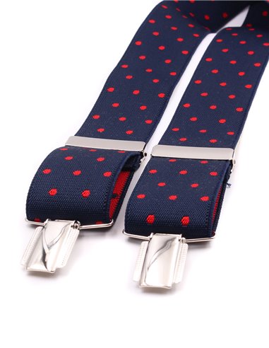 Tirantes azul marino  Lunares Rojos X/Y