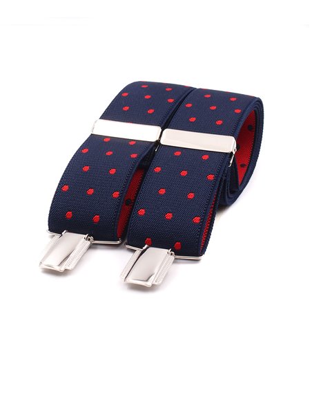 Tirantes azul marino  Lunares Rojos X/Y Tirantes azul marino  Lunares Rojos X/Y