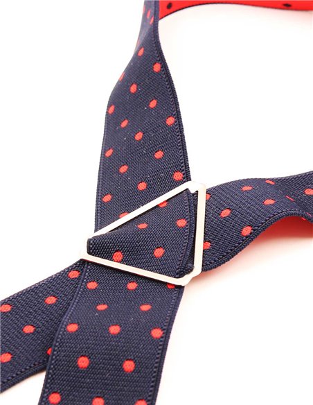 Tirantes azul marino  Lunares Rojos X/Y Tirantes azul marino  Lunares Rojos X/Y
