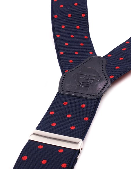Tirantes azul marino  Lunares Rojos X/Y