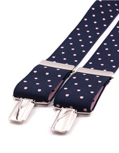 Tirantes azul marino lunares  rosas X/Y 2