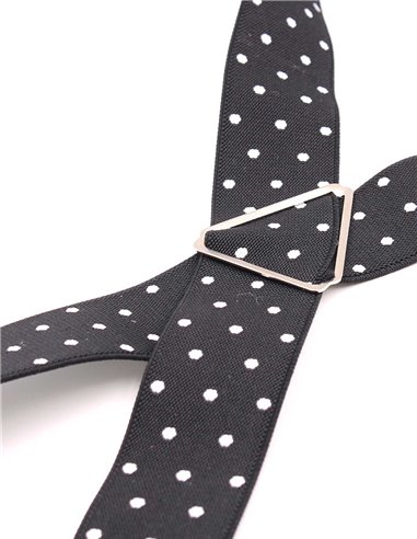 Tirantes Negro lunares blancos X/Y