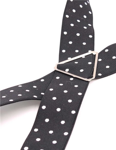 Tirantes Negro lunares blancos X/Y