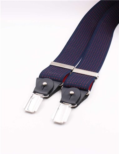 Tirantes Micro lunares Azul-Rojo